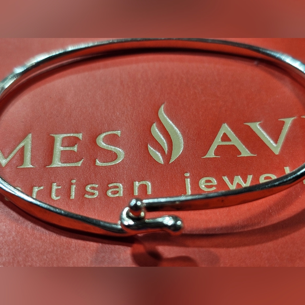 James Avery Sterling Hammered Hook on Bracelet - Picture 2 of 5